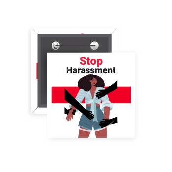 STOP Harassment, Κονκάρδα παραμάνα τετράγωνη 5x5cm