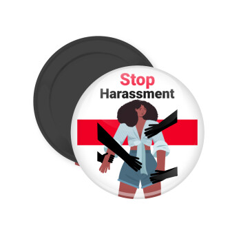 STOP Harassment, Μαγνητάκι ψυγείου στρογγυλό διάστασης 5cm