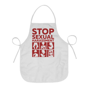 STOP sexual Harassment, Chef Apron Short Full Length Adult (63x75cm)