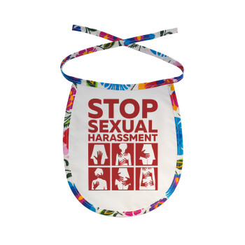 STOP sexual Harassment, Σαλιάρα μωρού αλέκιαστη με κορδόνι Χρωματιστή
