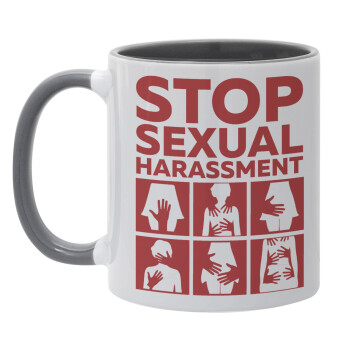 STOP sexual Harassment, Mug colored grey, ceramic, 330ml