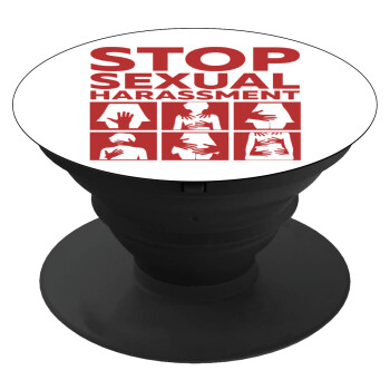 STOP sexual Harassment, Phone Holders Stand  Black Hand-held Mobile Phone Holder