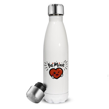 Be mine!, Metal mug thermos White (Stainless steel), double wall, 500ml