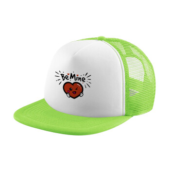 Be mine!, Adult Soft Trucker Hat with Mesh GREEN/WHITE (POLYESTER, ADULT, ONE SIZE)