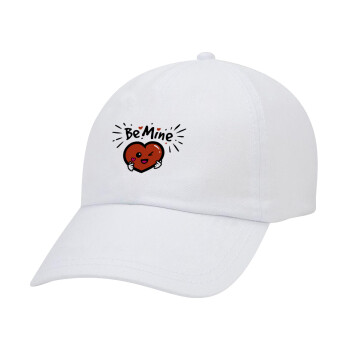 Be mine!, Καπέλο Ενηλίκων Baseball Λευκό 5-φύλλο (POLYESTER, ΕΝΗΛΙΚΩΝ, UNISEX, ONE SIZE)