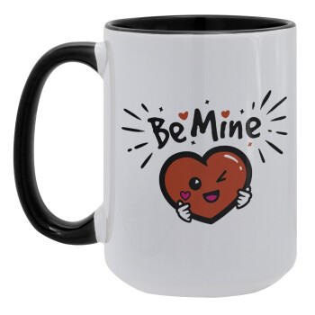 Be mine!, Κούπα Mega 15oz, κεραμική Μαύρη, 450ml