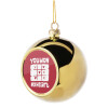 Golden Christmas tree ball ornament 8cm