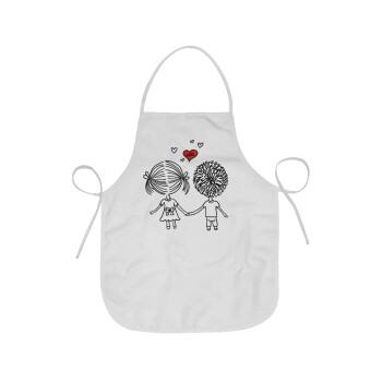 Hold my hand for ever, Chef Apron Short Full Length Adult (63x75cm)