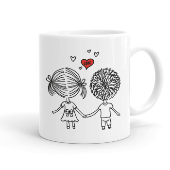 Hold my hand for ever, Ceramic coffee mug, 330ml (1pcs)