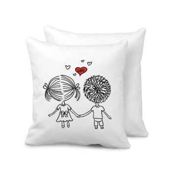 Hold my hand for ever, Sofa cushion 40x40cm includes filling