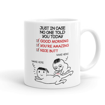 Just in case no one told you today..., Ceramic coffee mug, 330ml (1pcs)