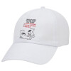 Adult Baseball Cap White 5-panel (POLYESTER, ADULT, UNISEX, ONE SIZE)