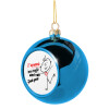 Blue Christmas tree ball ornament 8cm