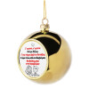 Golden Christmas tree ball ornament 8cm