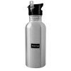 Metallic Silver with straw (600ml)