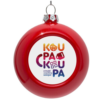 koupakoupa, Red Christmas tree ornament bauble 8cm