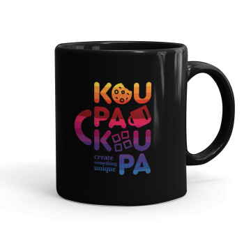 koupakoupa, Mug black, ceramic, 330ml