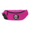 Unisex waist bag (banana) in PINK color with 2 pockets