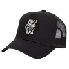 Trucker Hat with Mesh, Black, (COTTON, KIDS, UNISEX, ONE SIZE)