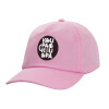 Casual children's baseball cap, 100% Cotton Twill, PINK (COTTON, CHILDREN'S, ONE SIZE)