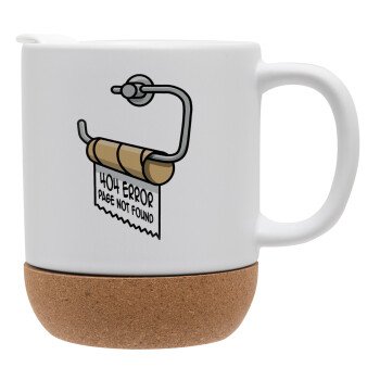 Page not found programmer toilet paper, Ceramic coffee mug Cork (MAT), 330ml (1pcs)