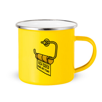 Page not found programmer toilet paper, Yellow Enamel Metallic Cup 360ml