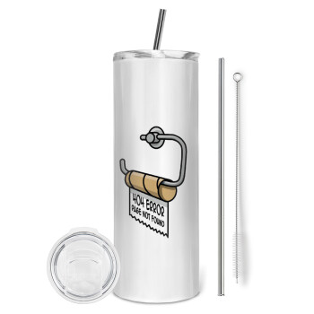 Page not found programmer toilet paper, Eco friendly stainless steel tumbler 600ml, with metal straw & cleaning brush