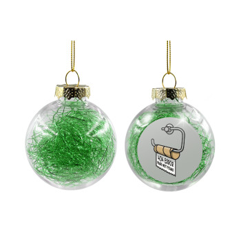 Page not found programmer toilet paper, Transparent Christmas tree ball ornament with green filling 8cm