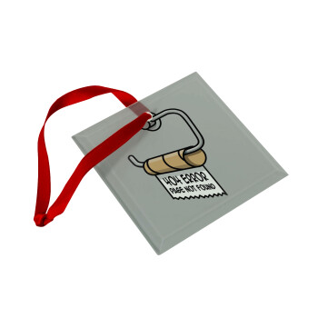 Page not found programmer toilet paper, Christmas ornament, glass square ornament 9x9cm