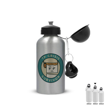 TP Crisis Survivor, Metallic water jug, Silver, aluminum 500ml