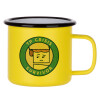 Metallic enamel MATT Yellow cup 360ml