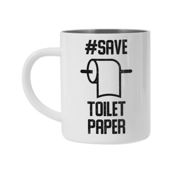 Save toilet Paper, Mug Stainless steel double wall 450ml