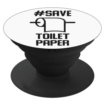 Save toilet Paper, Phone Holders Stand  Black Hand-held Mobile Phone Holder