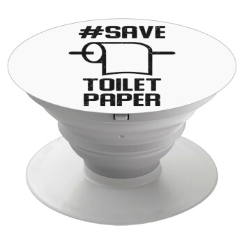 Save toilet Paper, Phone Holders Stand  Λευκό Βάση Στήριξης Κινητού στο Χέρι