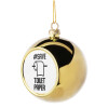 Golden Christmas tree ball ornament 8cm