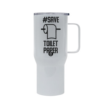 Save toilet Paper, Tumbler με καπάκι, διπλού τοιχώματος (θερμό) 750L