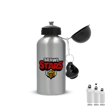 Brawl Stars, Metallic water jug, Silver, aluminum 500ml