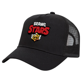 Brawl Stars, Καπέλο Trucker με Δίχτυ, Μαύρο, (ΒΑΜΒΑΚΕΡΟ, ΠΑΙΔΙΚΟ, UNISEX, ONE SIZE)