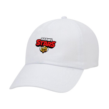 Brawl Stars, Adult Baseball Cap White 5-panel (POLYESTER, ADULT, UNISEX, ONE SIZE)