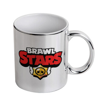 Brawl Stars, Mug ceramic, silver mirror, 330ml