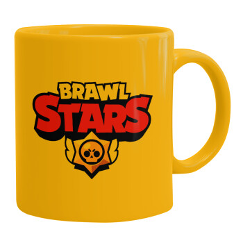 Brawl Stars, Ceramic coffee mug yellow, 330ml