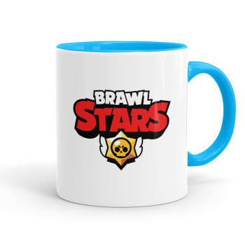 Brawl Stars, Mug colored light blue, ceramic, 330ml