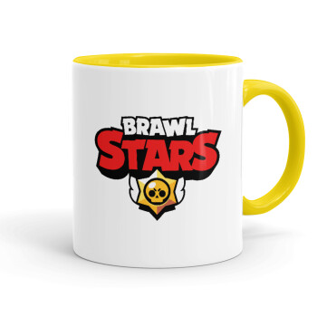 Brawl Stars, Mug colored yellow, ceramic, 330ml