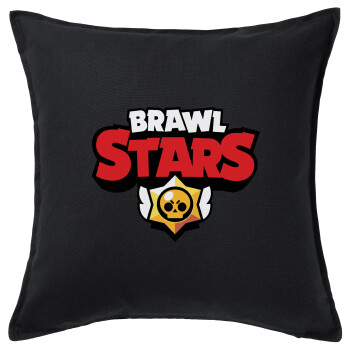 Brawl Stars, Sofa cushion black 50x50cm includes filling
