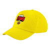 Child's Baseball Cap, 100% Cotton Twill, Yellow (COTTON, CHILD, UNISEX, ONE SIZE)