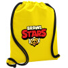 Backpack pouch GYMBAG Yellow, with pocket (40x48cm) & thick cords