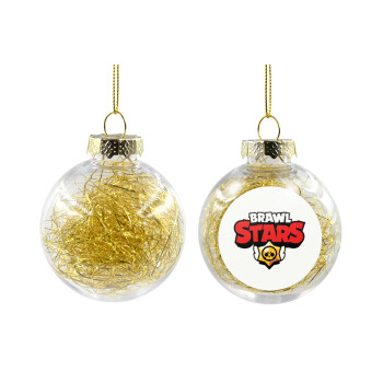 Brawl Stars, Transparent Christmas tree ball ornament with gold filling 8cm