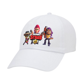 Brawl Stars Desert, Καπέλο Ενηλίκων Baseball Λευκό 5-φύλλο (POLYESTER, ΕΝΗΛΙΚΩΝ, UNISEX, ONE SIZE)