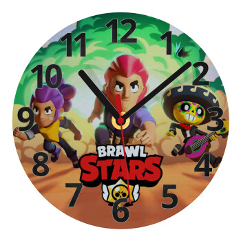 Brawl Stars Desert, Ρολόι τοίχου γυάλινο (20cm)