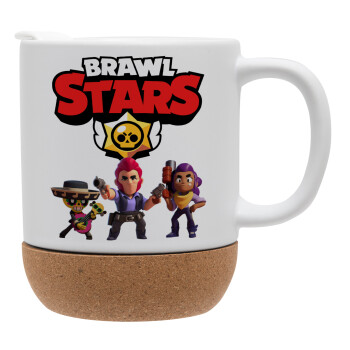 Brawl Stars Desert, Κούπα, κεραμική με βάση φελού και καπάκι (ΜΑΤ), 330ml (1 τεμάχιο)